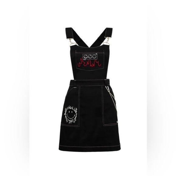 Hell Bunny Smiley Dylan Pinafore Dress - Picture 1 of 4